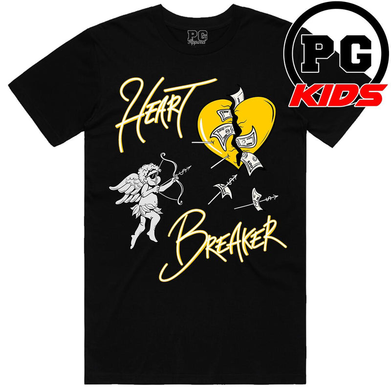 PG Apparel Kids 'Heart Breaker' T-Shirt (Black/Gold) HB800 - Fresh N Fitted Inc