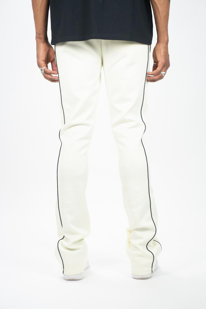 Rebel Minds Track Stacked Fit Pants (Cream) 100-470 - Fresh N Fitted Inc