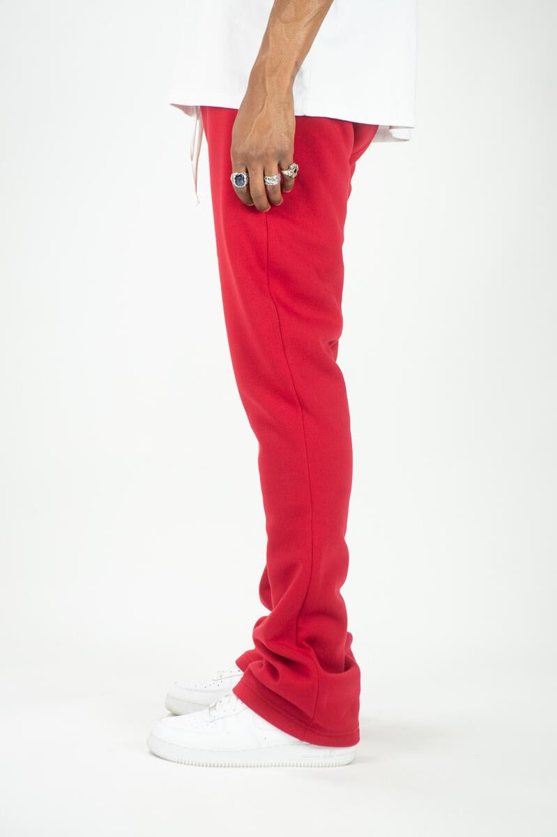 Rebel Minds Sweats Stacked Pants (Red) 100-475 - Fresh N Fitted Inc