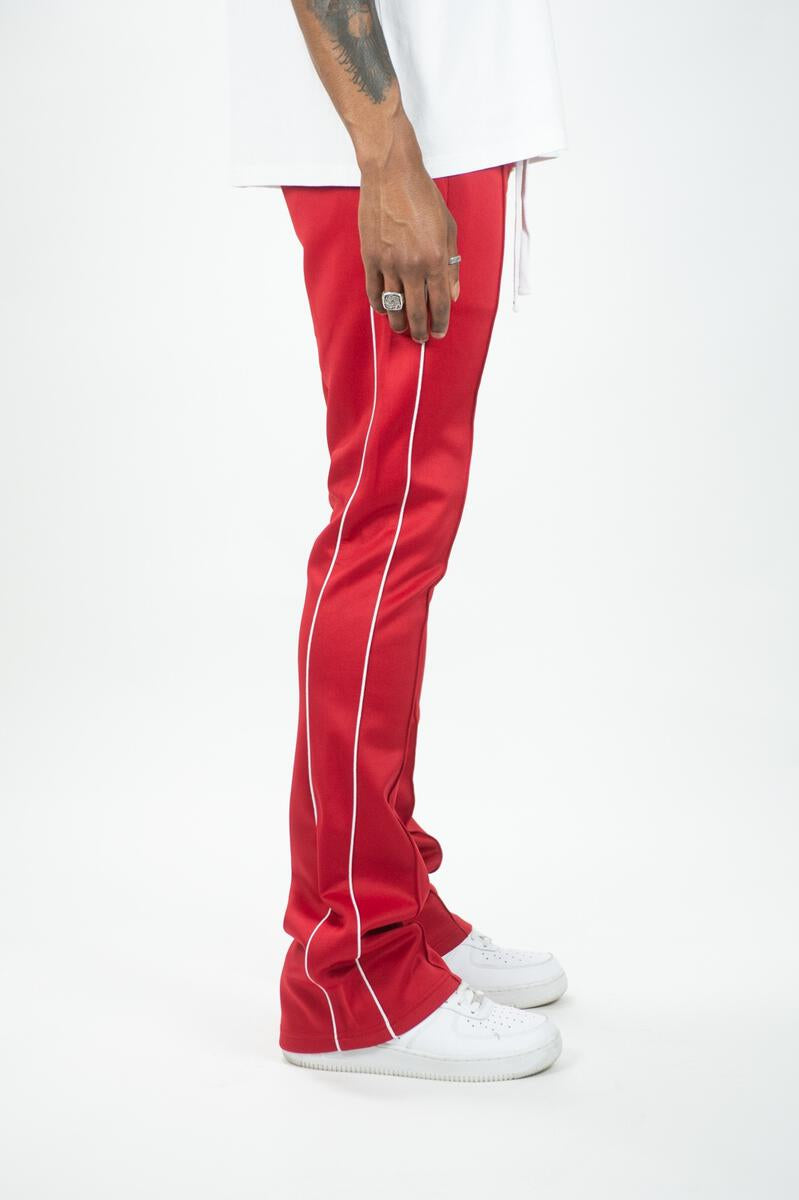 Rebel Minds Track Stacked Fit Pants (Red) 100-470 - Fresh N Fitted Inc