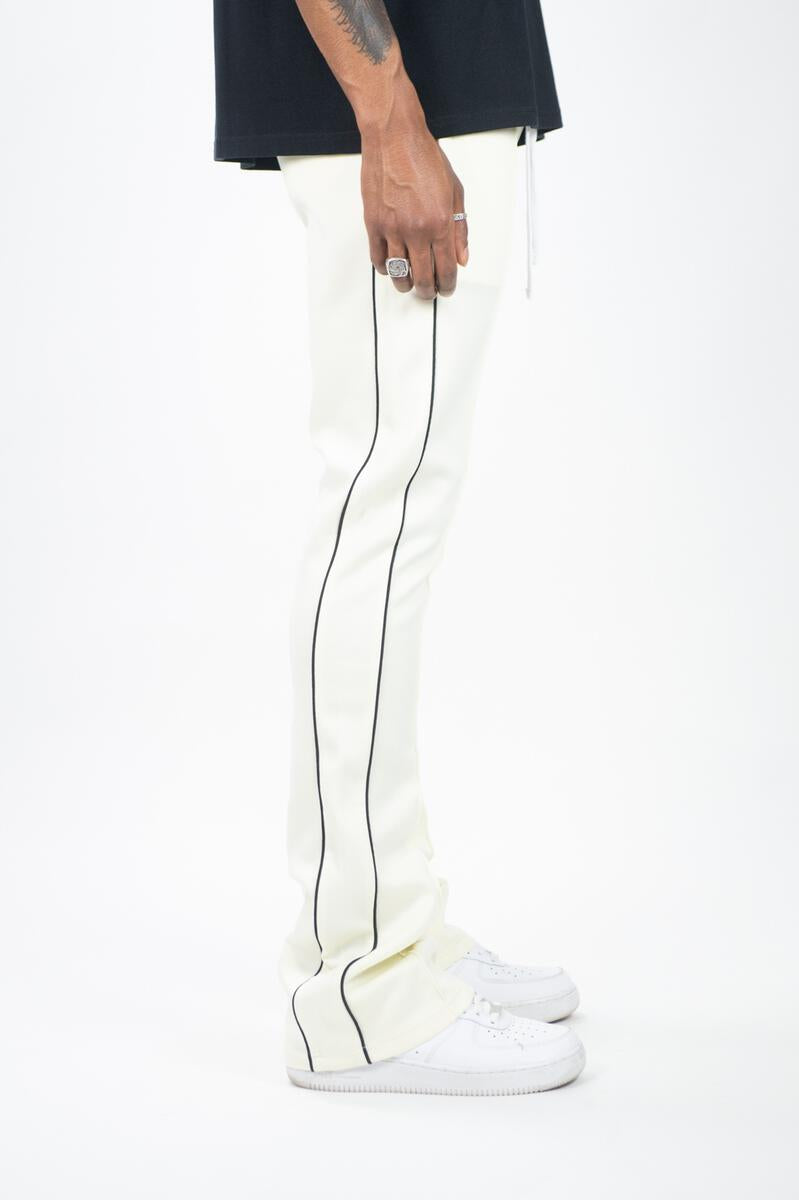 Rebel Minds Track Stacked Fit Pants (Cream) 100-470 - Fresh N Fitted Inc