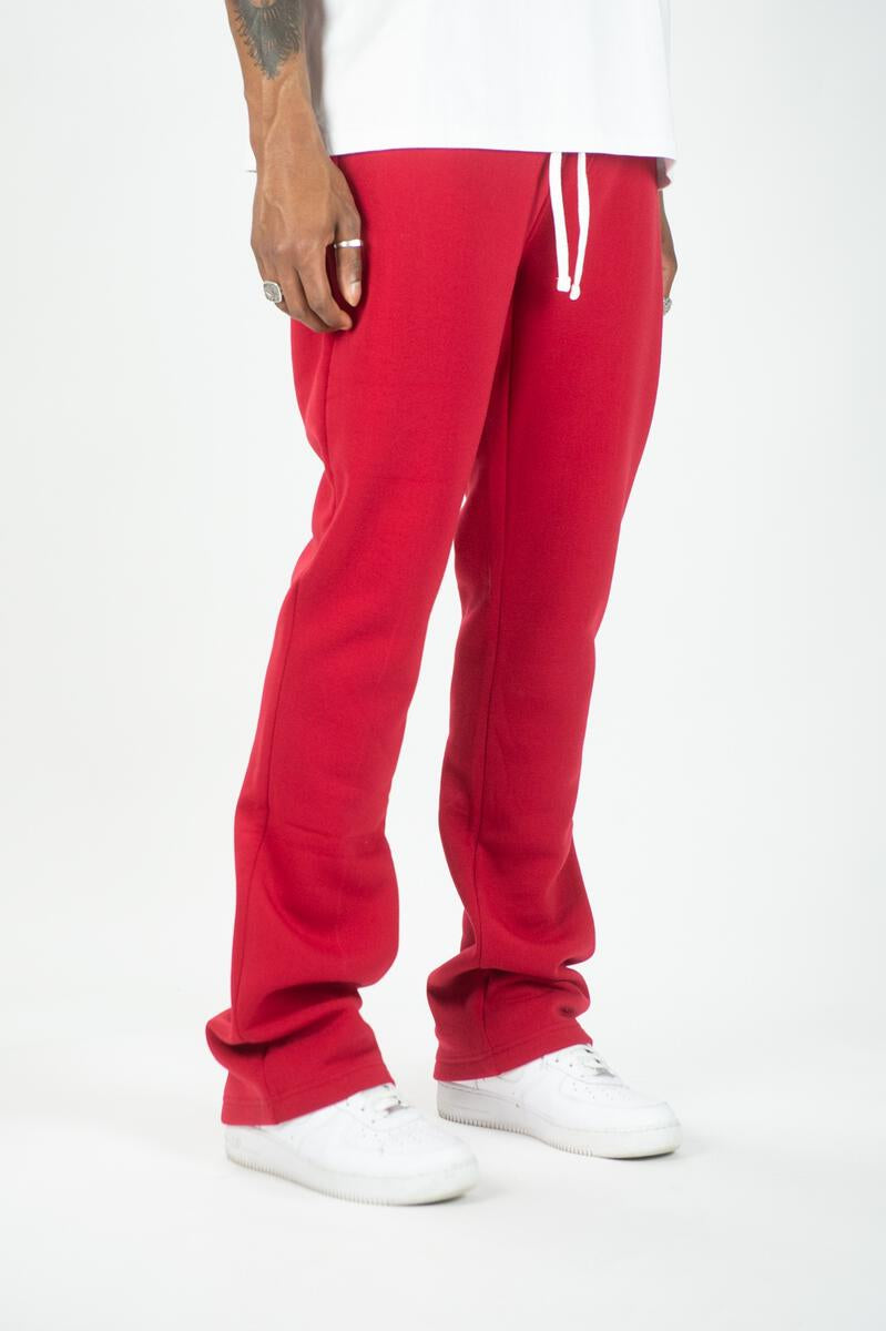 Rebel Minds Sweats Stacked Pants (Red) 100-475 - Fresh N Fitted Inc