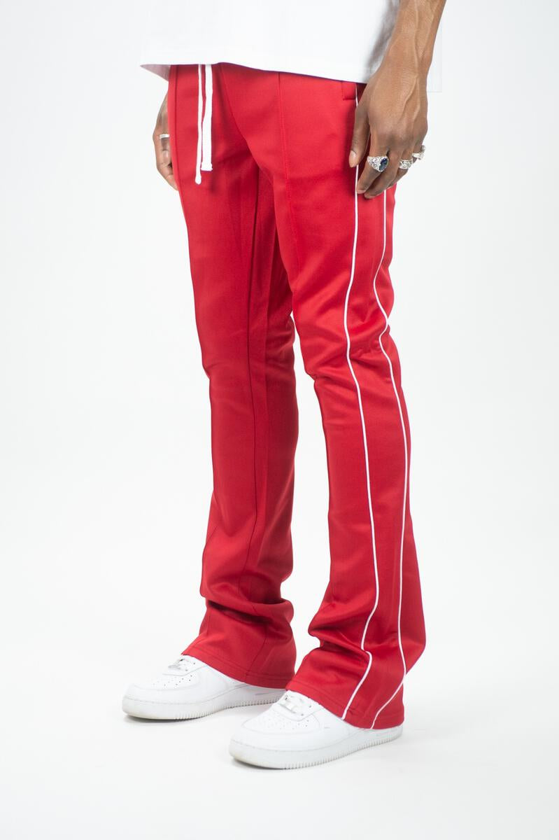 Rebel Minds Track Stacked Fit Pants (Red) 100-470 - Fresh N Fitted Inc