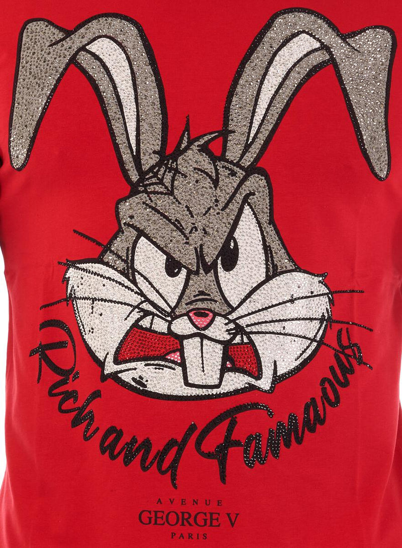 George V 'Angry Rabbit' T-Shirt (Red) GV2521 - Fresh N Fitted Inc