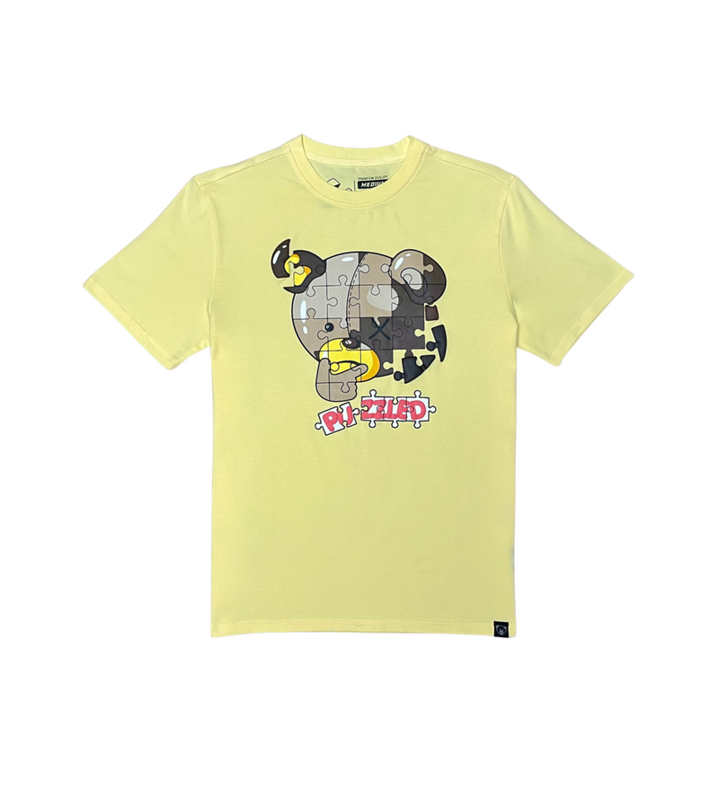 Civilized 'Puzzled Bear' T-Shirt (Lt. Yellow) CV5406 - Fresh N Fitted Inc