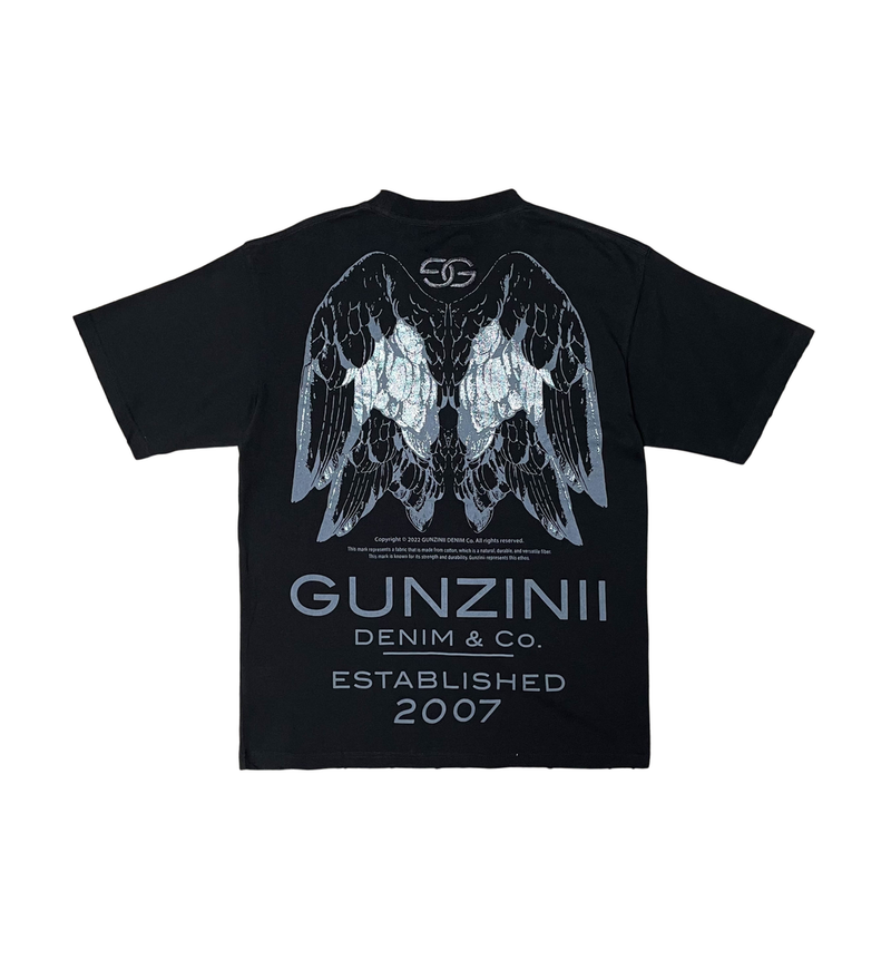 Gunzinii 'Stone Wings' T-Shirt (Black) GZ207 - Fresh N Fitted Inc