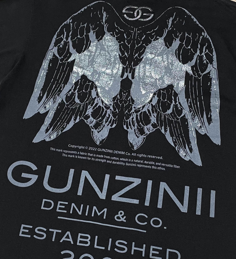 Gunzinii 'Stone Wings' T-Shirt (Black) GZ207 - Fresh N Fitted Inc