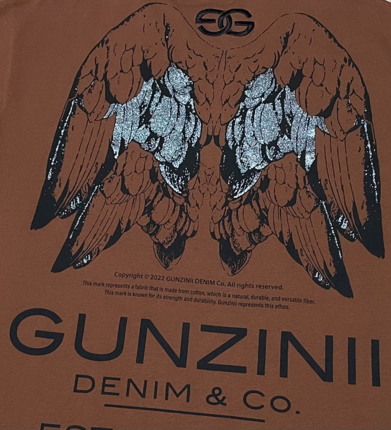 Gunzinii 'Stone Wings' T-Shirt (Army) GZ207 - Fresh N Fitted Inc
