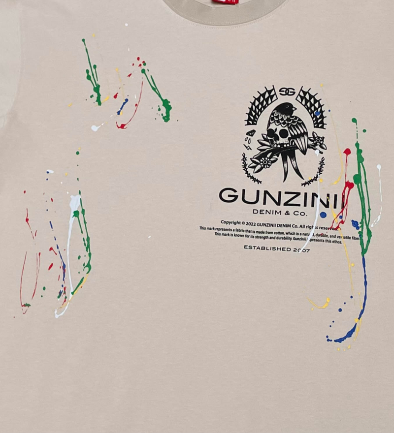 Gunzinii 'Fly Paint' T-Shirt (Khaki) GZ203 - Fresh N Fitted Inc