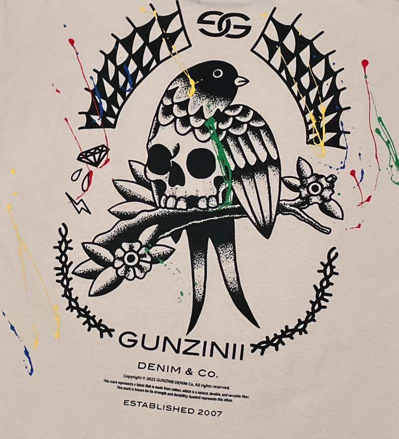 Gunzinii 'Fly Paint' T-Shirt (Khaki) GZ203 - Fresh N Fitted Inc