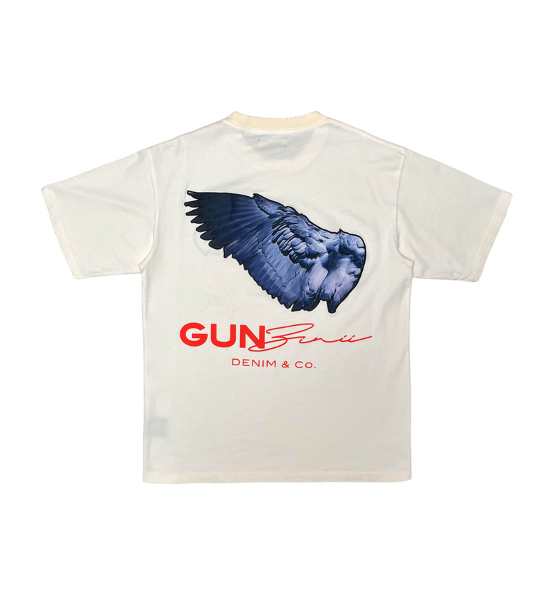Gunzinii 'The Wing' T-Shirt (Cream) GZ208 - Fresh N Fitted Inc