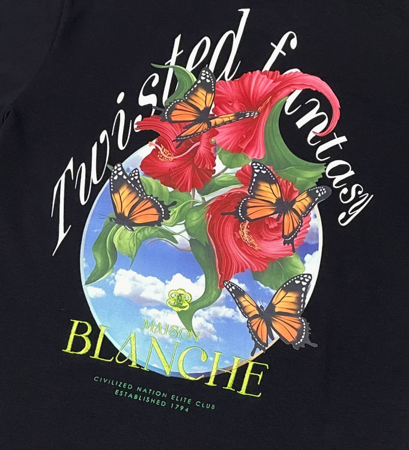Civilized 'Butterfly Roses' T-Shirt (Black) CV5395 - Fresh N Fitted Inc