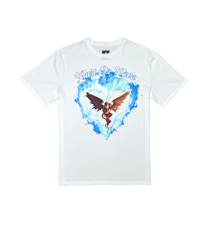 Motive Denim 'Lust Or Love Burning' T-Shirt (White) MT234 - Fresh N Fitted Inc