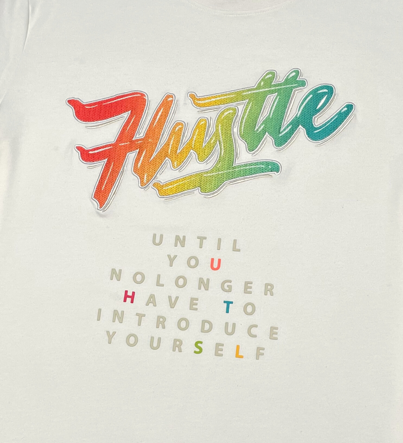 Motive Denim 'Hustle' T-Shirt (Cream) MT211 - Fresh N Fitted Inc