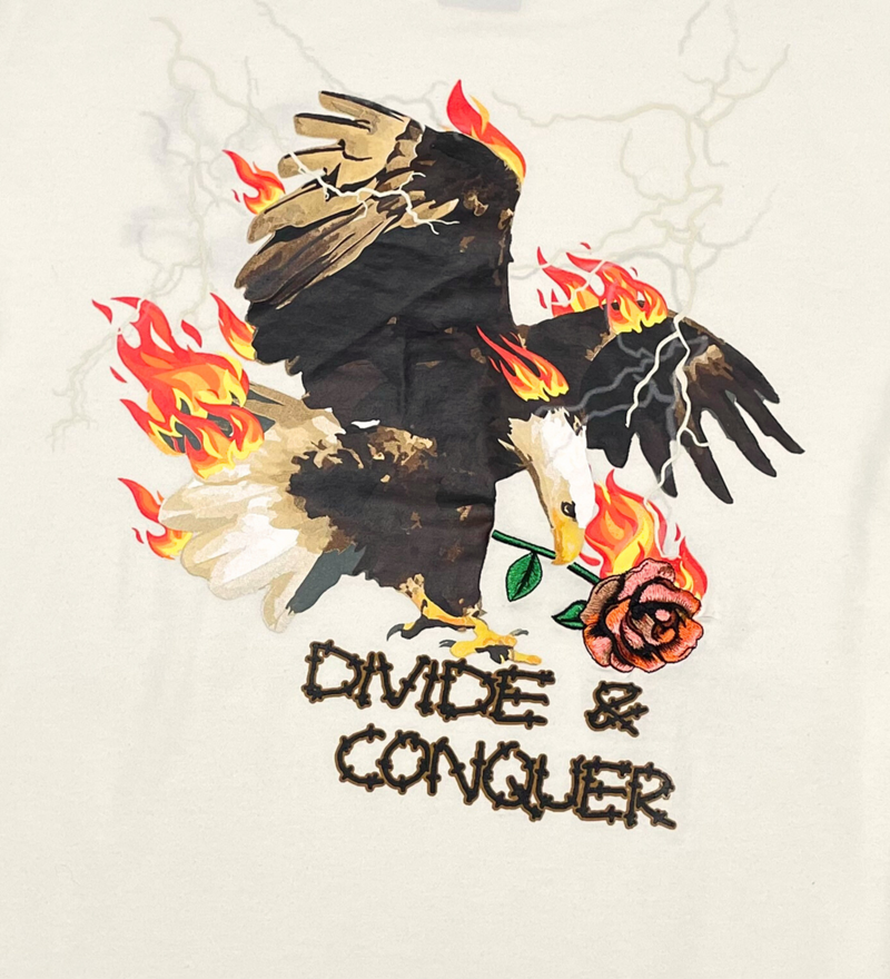 Motive Denim 'Divide & Conquer Eagle' T-Shirt (Cream) MT205 - Fresh N Fitted Inc