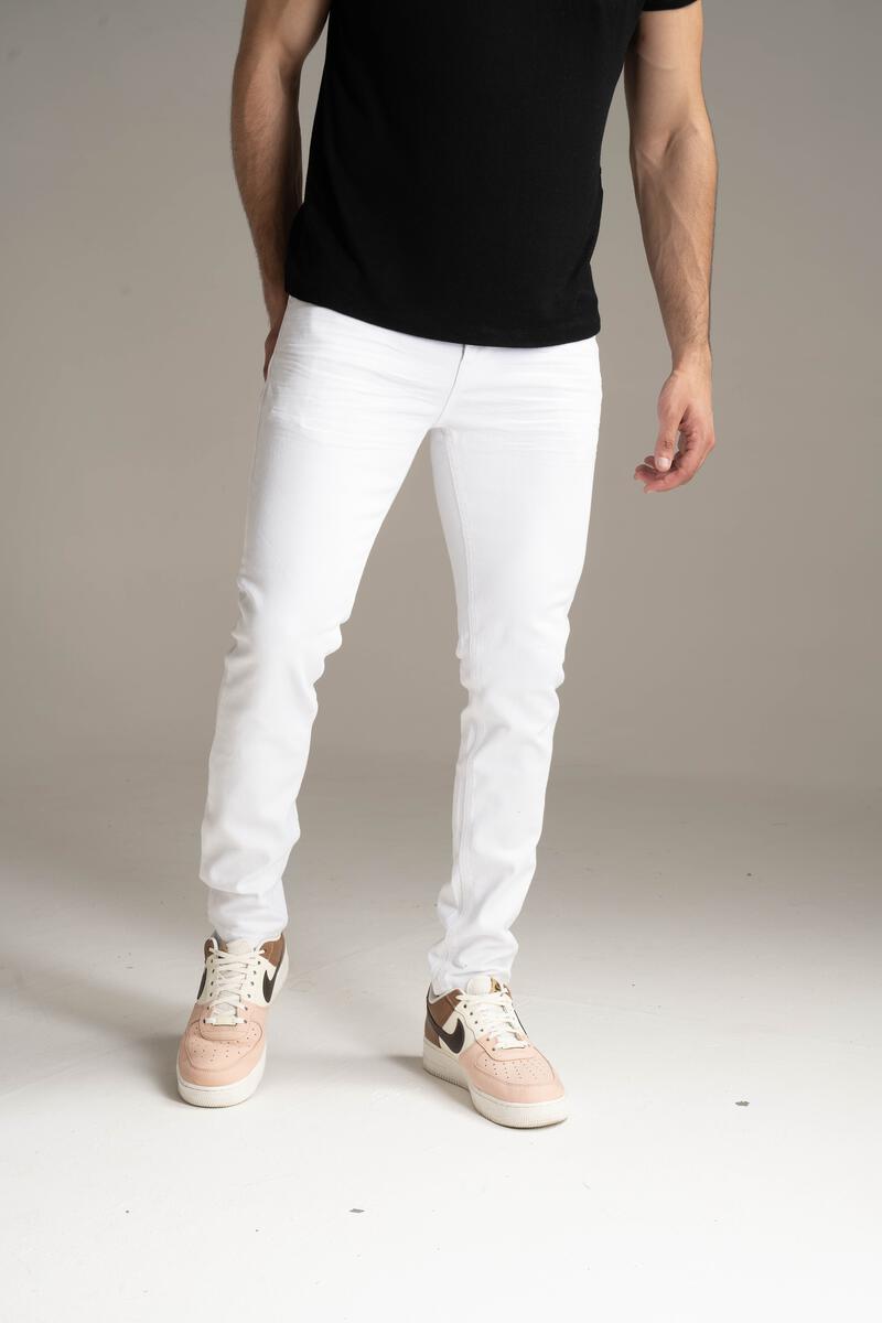 Spark 'Basic' Stretch Denim (White) S3027