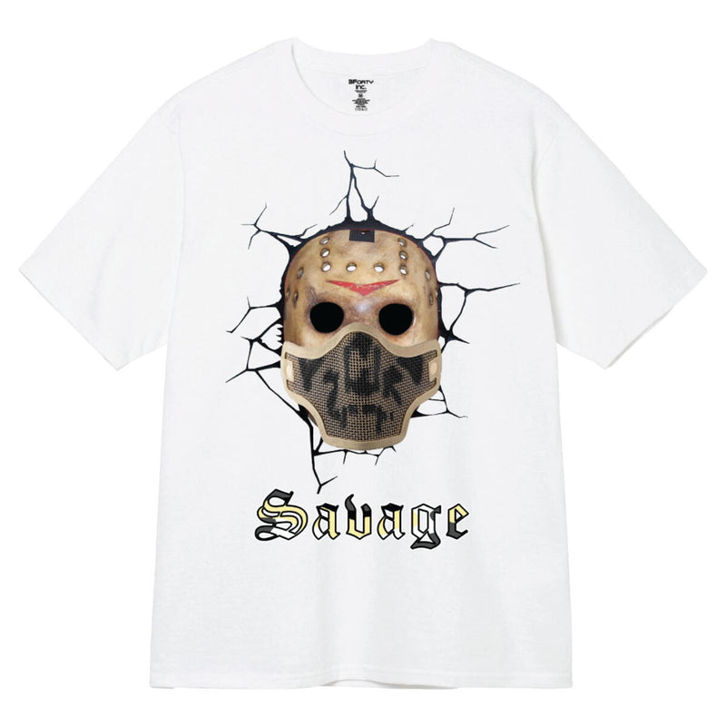 3Forty Inc. 'Savage Skull' T-Shirt (White) 3901 - Fresh N Fitted Inc