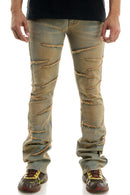 KDNK Raw Edge Skinny Flare Denim KND4602 (T.M.Blue) - FRESH N FITTED