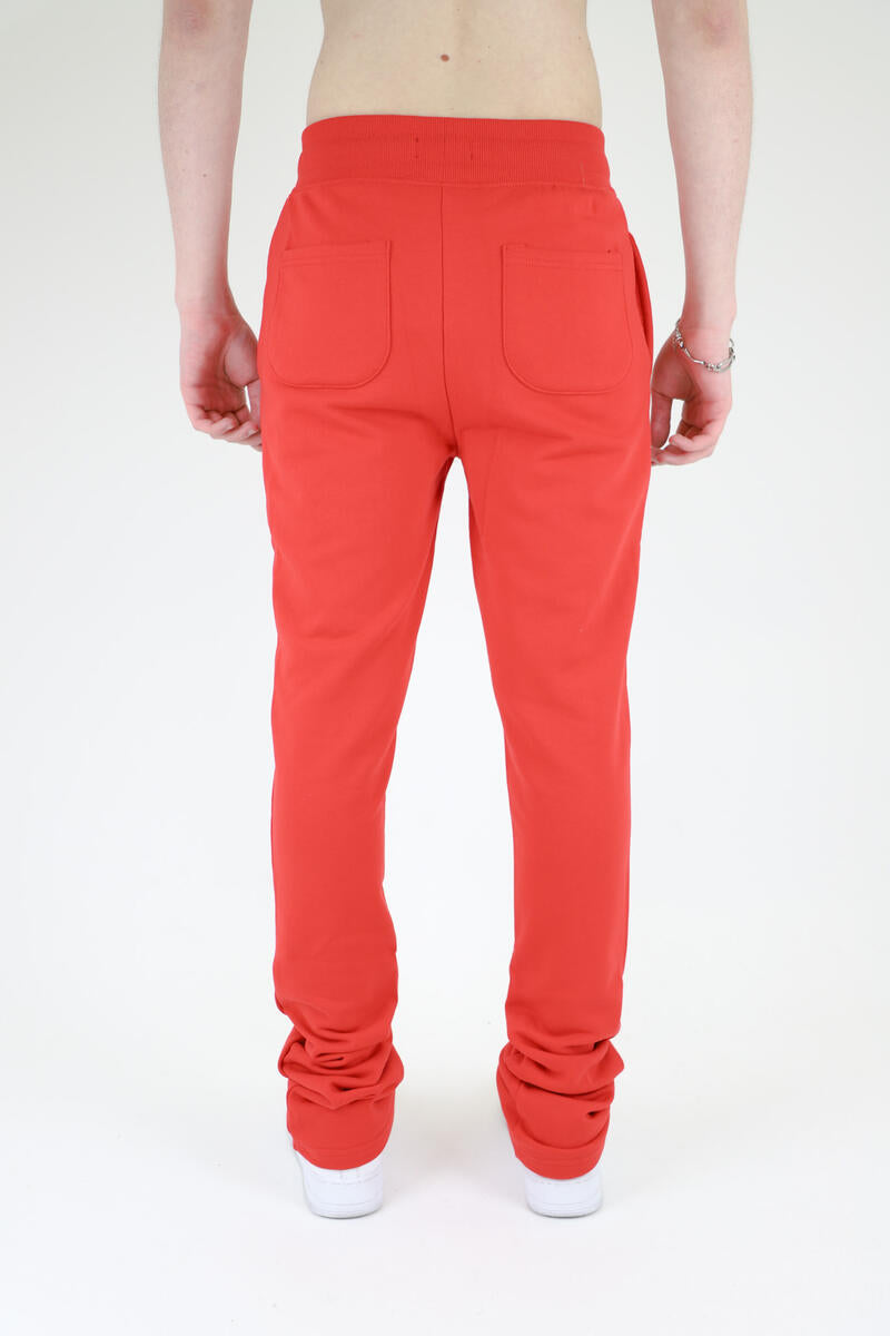 Armor Jeans Stacked Fleece Pants(Red) - Fresh N Fitted Inc