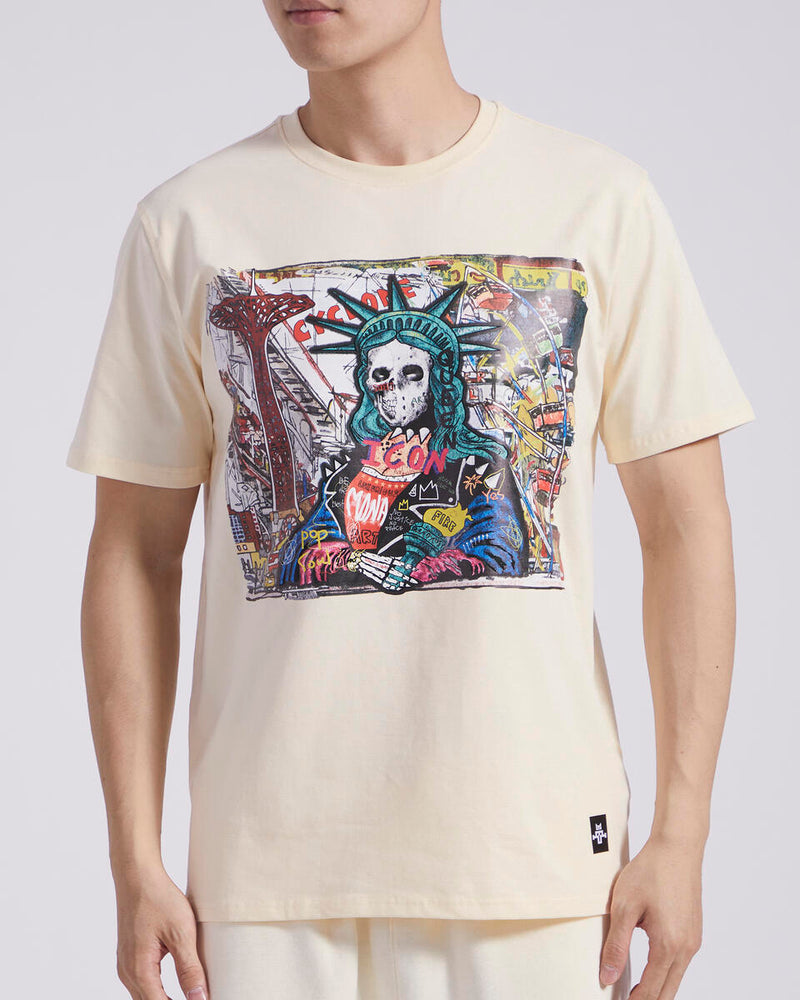 Eternity 'Dead Playground Liberty' T-Shirt (Egg Shell) E1134501 - FRESH N FITTED-2 INC