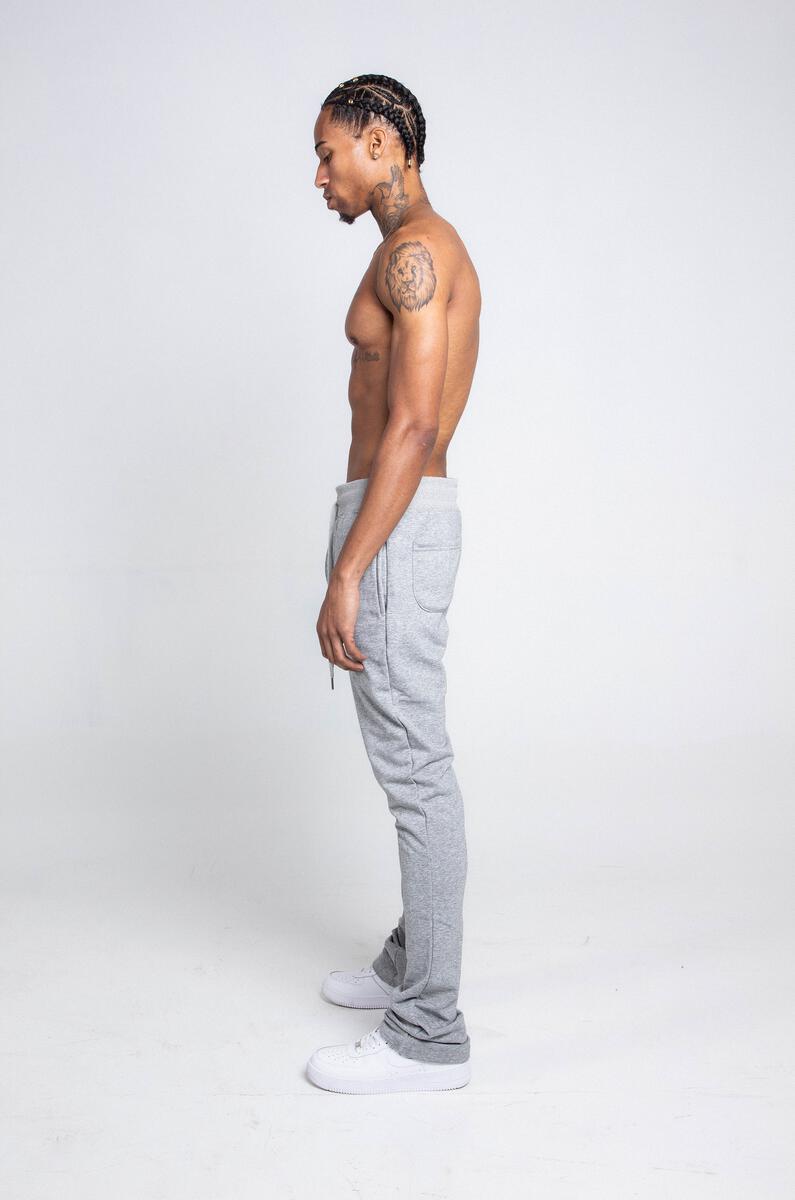 Armor Jeans Stacked Fleece Pants(Grey) - Fresh N Fitted Inc