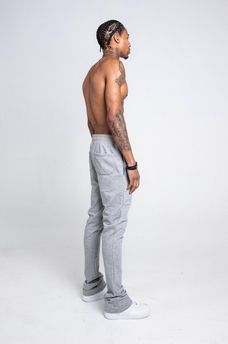 Armor Jeans Stacked Fleece Pants(Grey) - Fresh N Fitted Inc