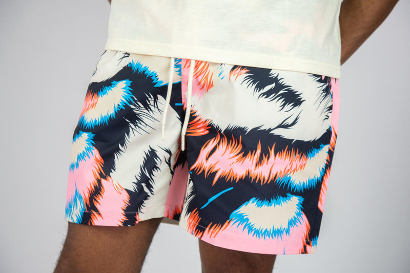 Rebel Minds 'Tiger' Board Shorts(Vanilla) 141-984