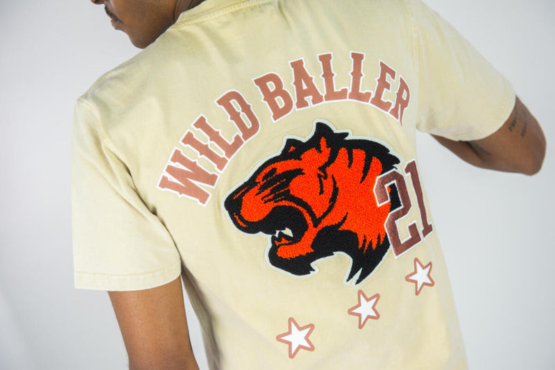 Rebel Minds 'Wild Baller' Graphic T-Shirt (Khaki) 141-164