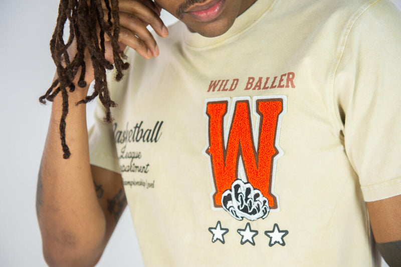 Rebel Minds 'Wild Baller' Graphic T-Shirt (Khaki) 141-164