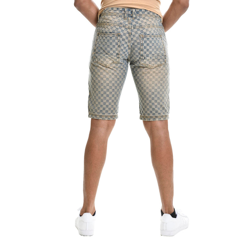 Switch 'Jacquard' Denim Shorts (Khaki) SS4706