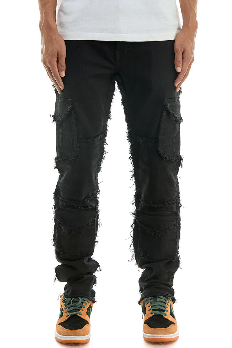 KDNK 'Cargo Skinny'  Denim KND4630 (Jet Black)