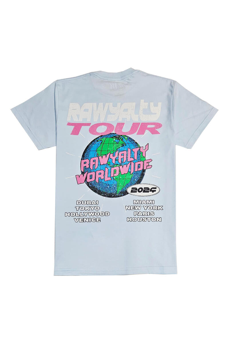 Rawyalty 'Worldwide' T-Shirt (Aqua) RMT-000 - Fresh N Fitted Inc 2