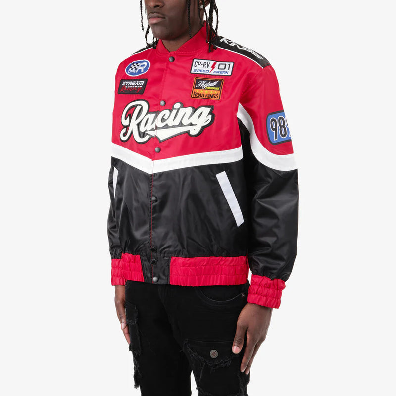 Copper Rivet Spring Racing Jacket Black Red 415007 FRESH N FITTED