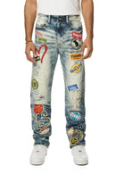 Smoke Rise 'Multi Patch' Denim (Metro Blue) JP24126 - FRESH N FITTED