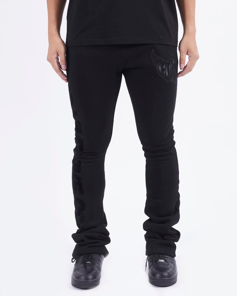 Roku Studio 'God Like' Stacked Sweatpants (Black) RK4481305