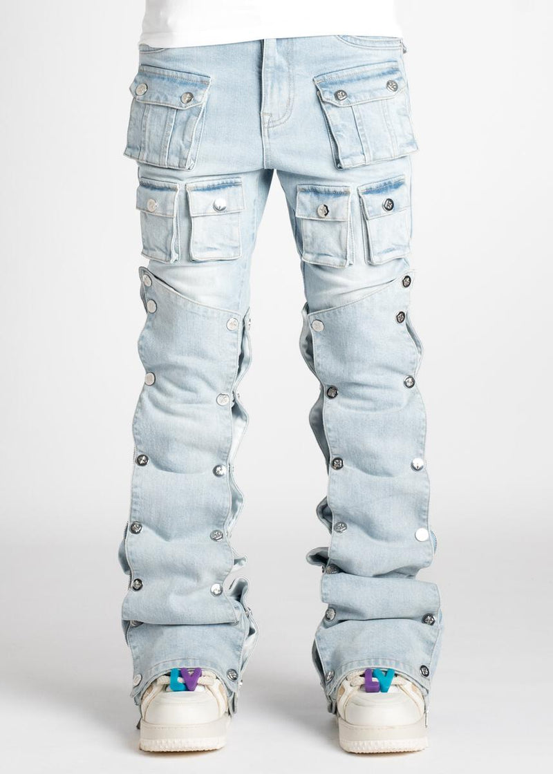 Guapi 'Carpenter Cargo Style' Stacked Premium Denim