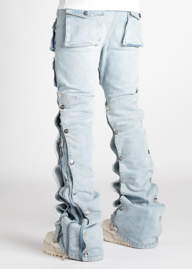 Guapi 'Carpenter Cargo Style' Stacked Premium Denim