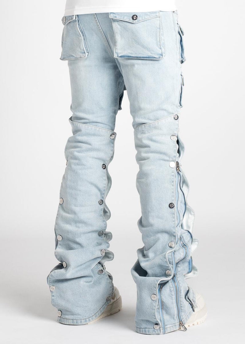 Guapi 'Carpenter Cargo Style' Stacked Premium Denim