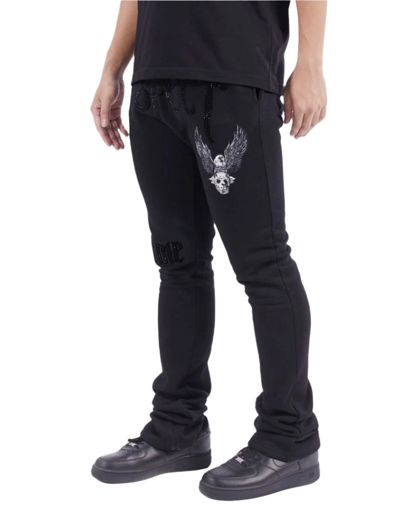 Roku Studio 'Respect' Stacked Sweatpants (Black) RK4481298