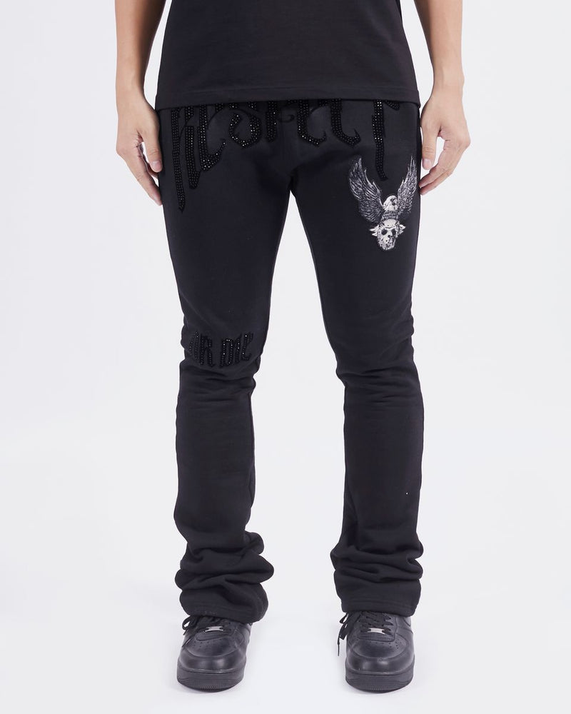 Roku Studio 'Respect' Stacked Sweatpants (Black) RK4481298