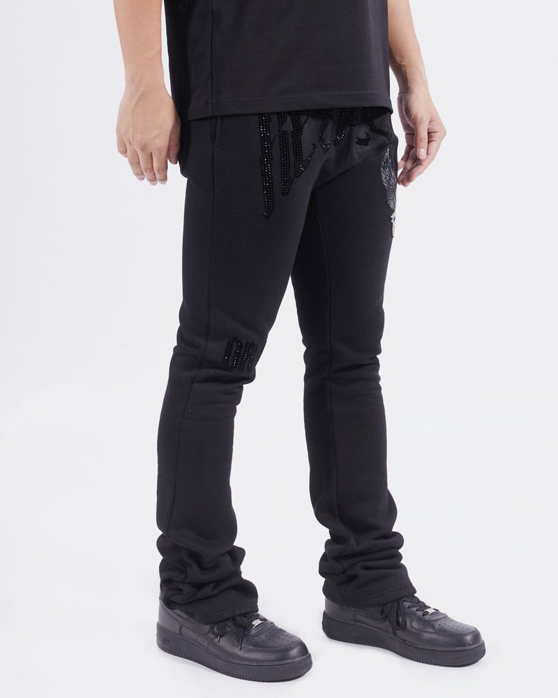 Roku Studio 'Respect' Stacked Sweatpants (Black) RK4481298