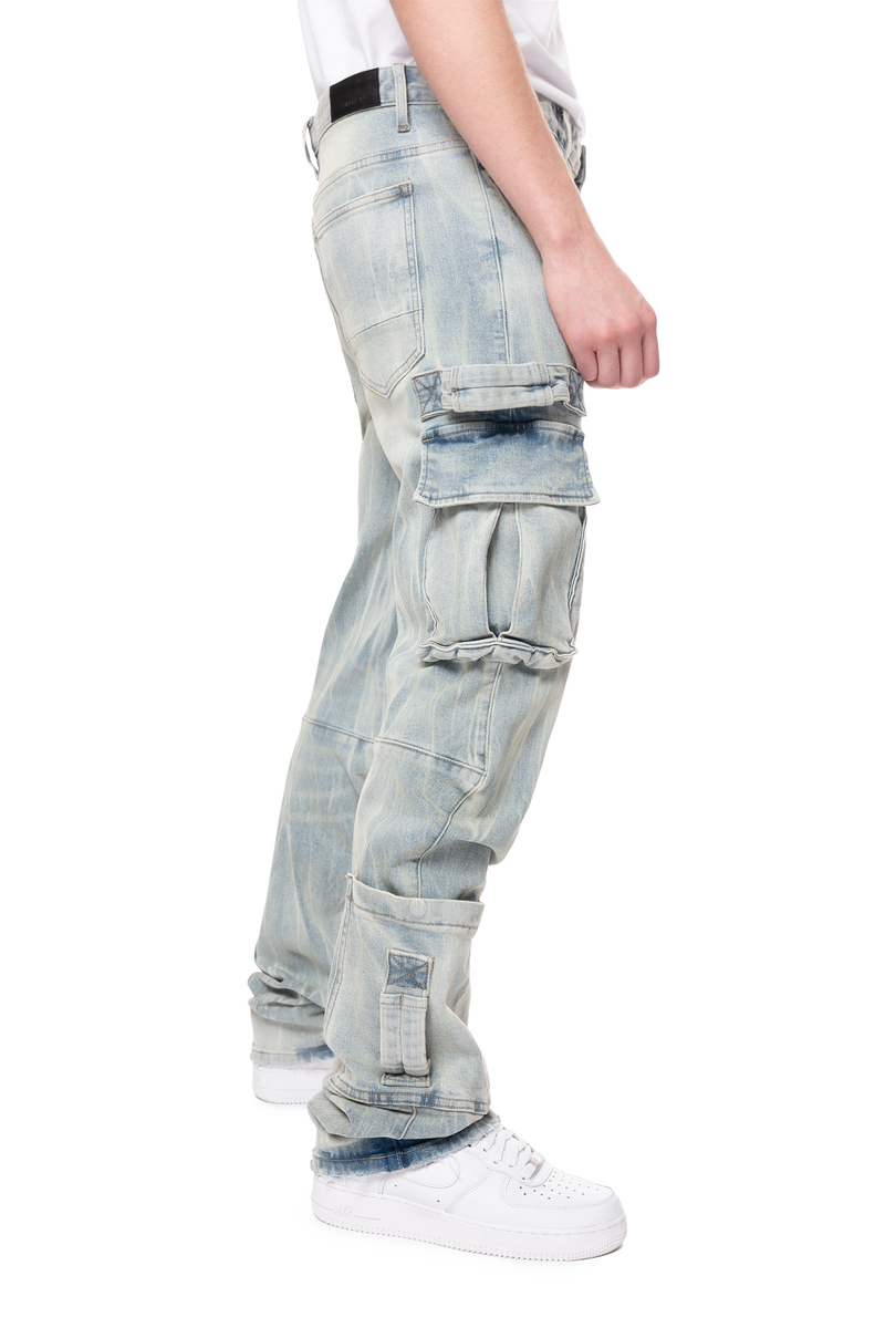 Smoke Rise 'Handle Cargo Pocket' Denim (Seville Blue) JP24547