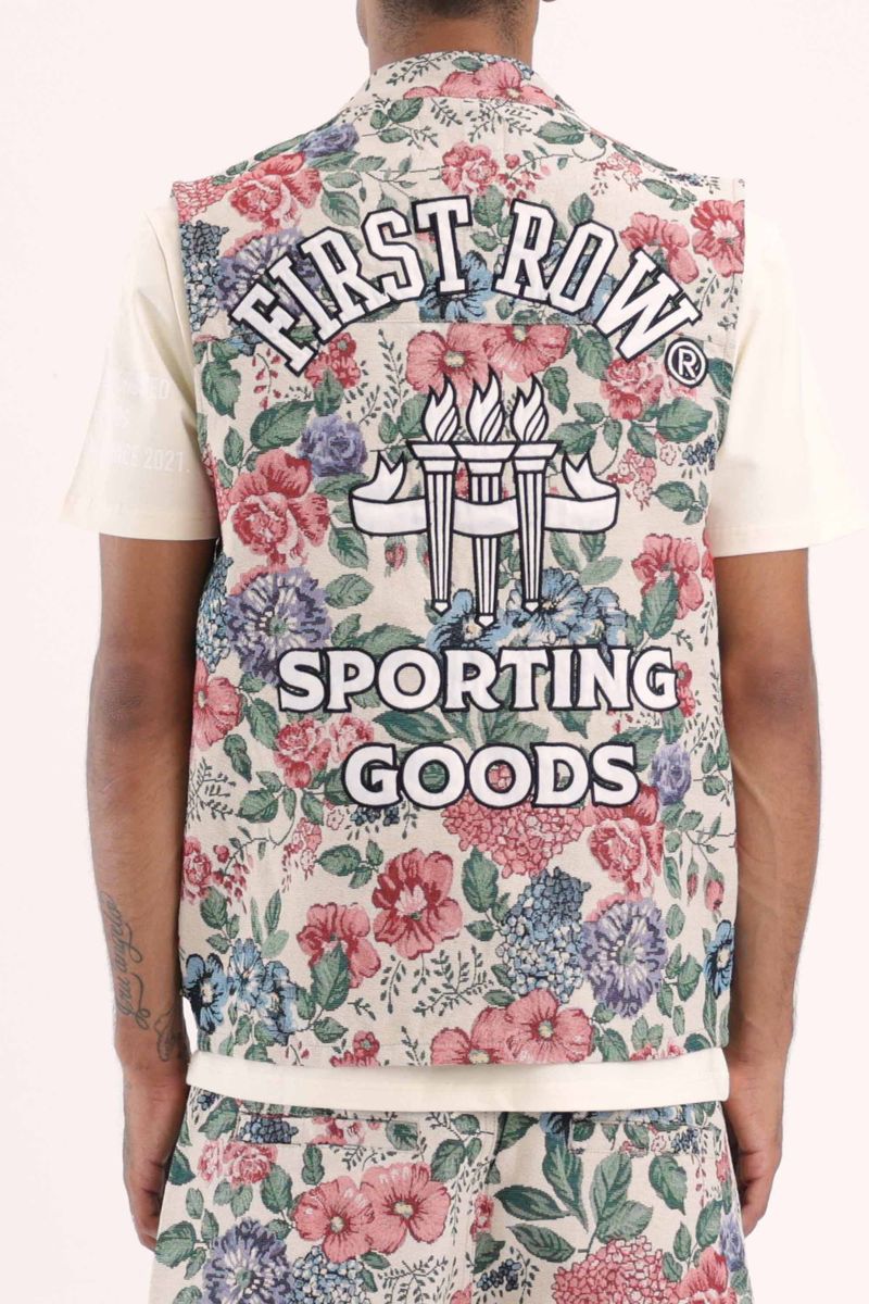 First Row 'Sporting Goods' Tapestry T-Shirt (Wood Camo) - FRESH N FITTED-2 INC