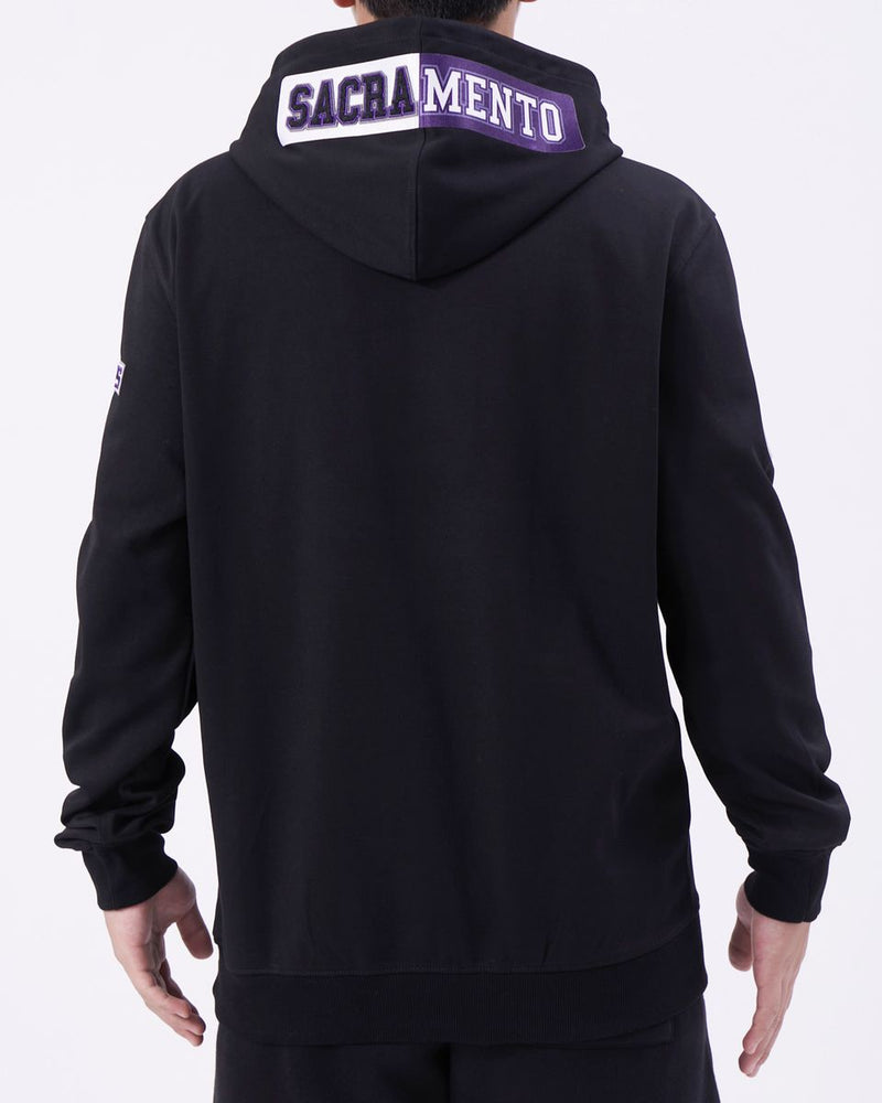 Sacramento Kings Split Logo Hoodie Black FRESH N FITTED