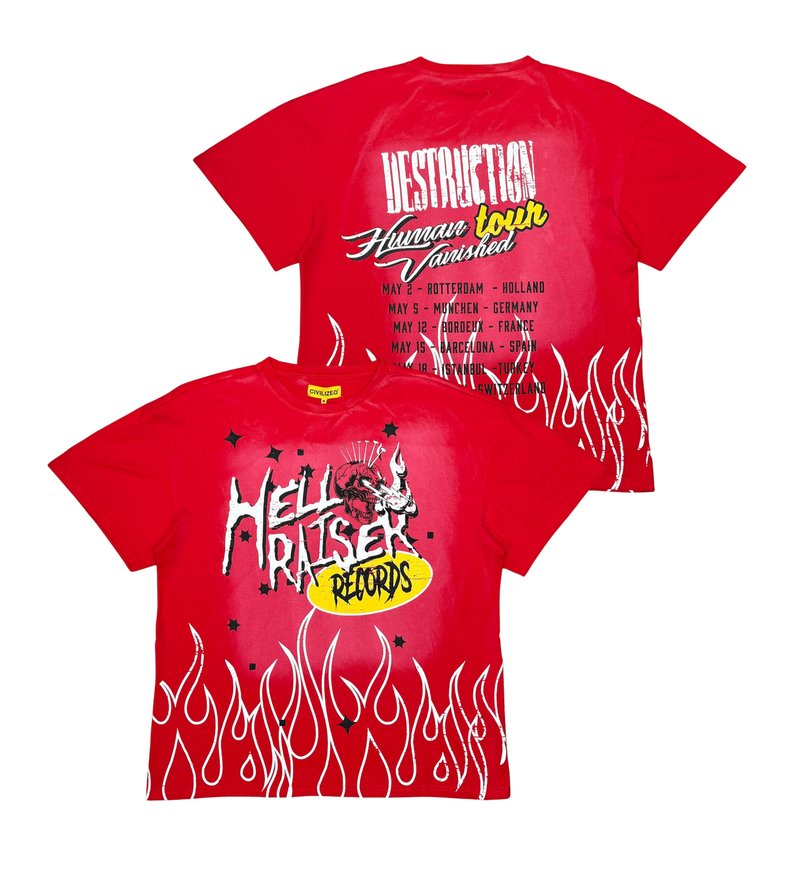 Civilized 'Hell Raiser Human Tour' T-shirt (Red) CV5677