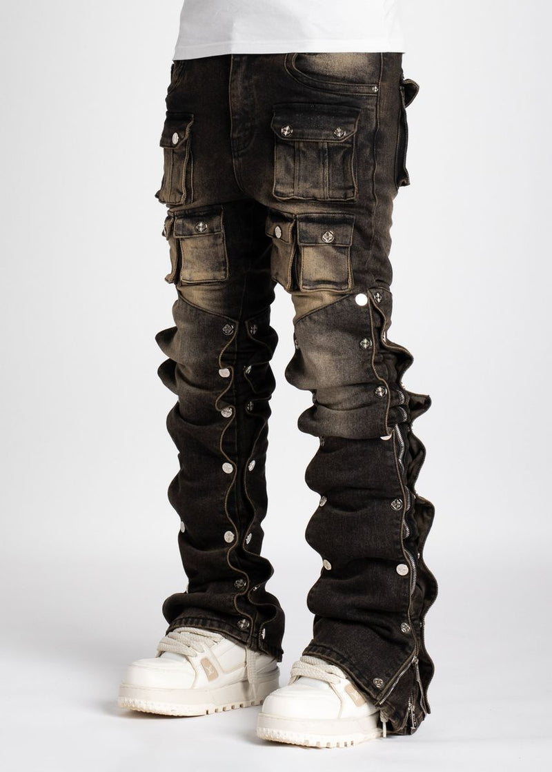 Guapi 'Carpenter Cargo Style' Stacked Premium Denim