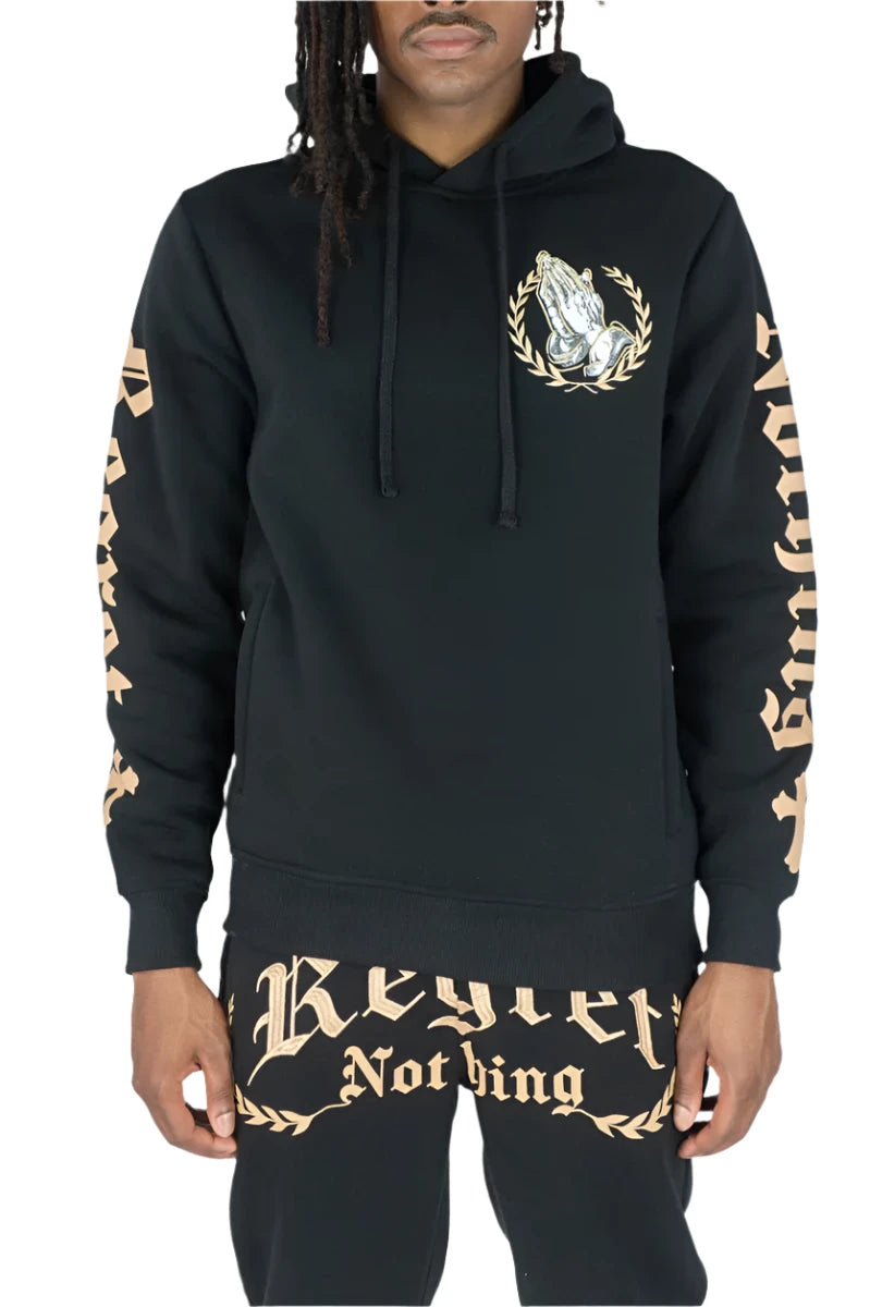 Rebel Minds 'Regret Nothing' Hoodie (Black) 142-324