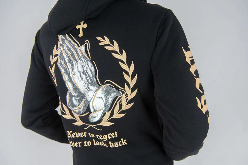 Rebel Minds 'Regret Nothing' Hoodie (Black) 142-324