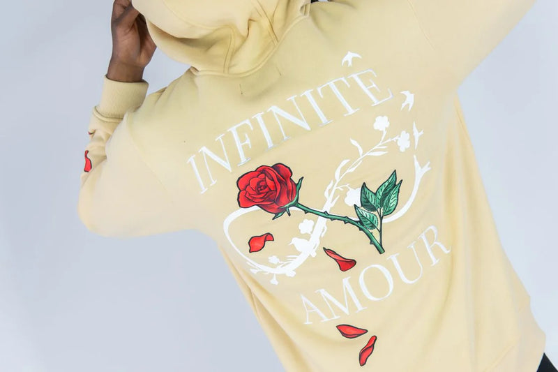 Rebel Minds 'Infinite Amour' Zip Up Hoodie (Khaki) 142-353