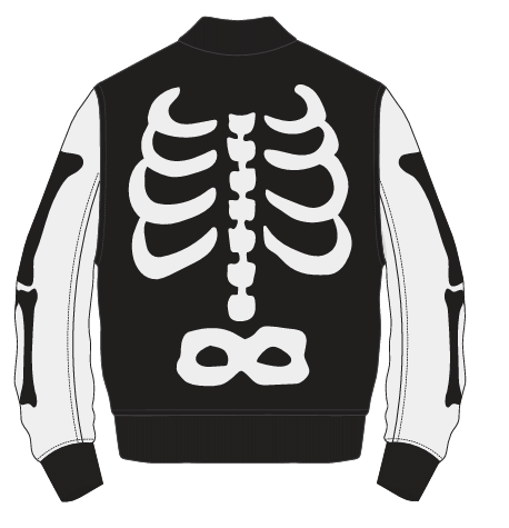 Roku Studio 'RibCage' Varsity Jacket (Black)